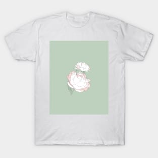 Green Peonies T-Shirt